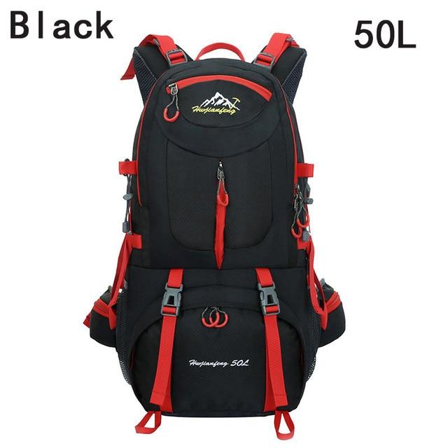 40L 50L 60L Outdoor Waterproof Bags Backpack Men Mountain Climbing Sports-Climbing Bags-ProfessionalSports Store-Black 50L-50 - 70L-Bargain Bait Box