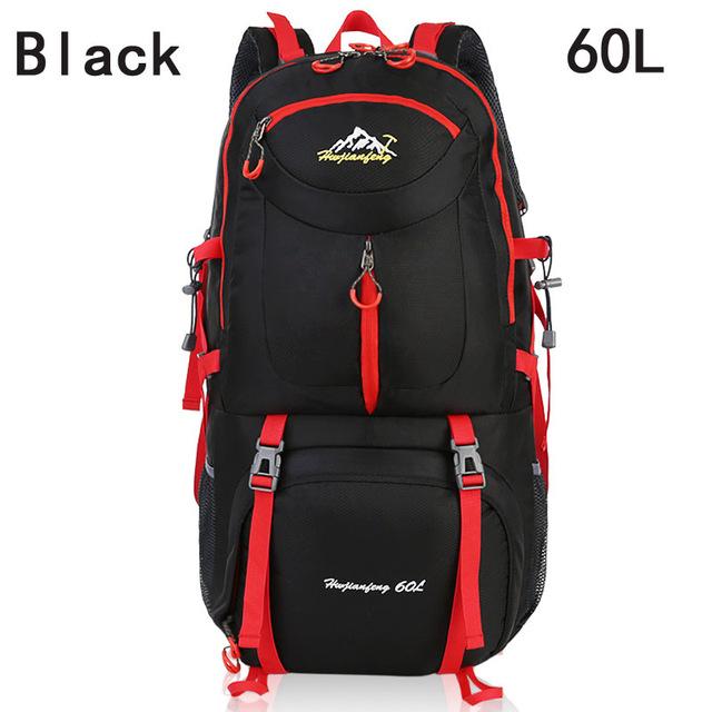 40L 50L 60L Outdoor Waterproof Bags Backpack Men Mountain Climbing Sports-Climbing Bags-ProfessionalSports Store-Black 60L-50 - 70L-Bargain Bait Box