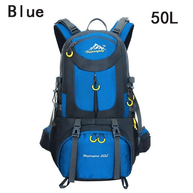 40L 50L 60L Outdoor Waterproof Bags Backpack Men Mountain Climbing Sports-Climbing Bags-ProfessionalSports Store-Blue 50L-50 - 70L-Bargain Bait Box