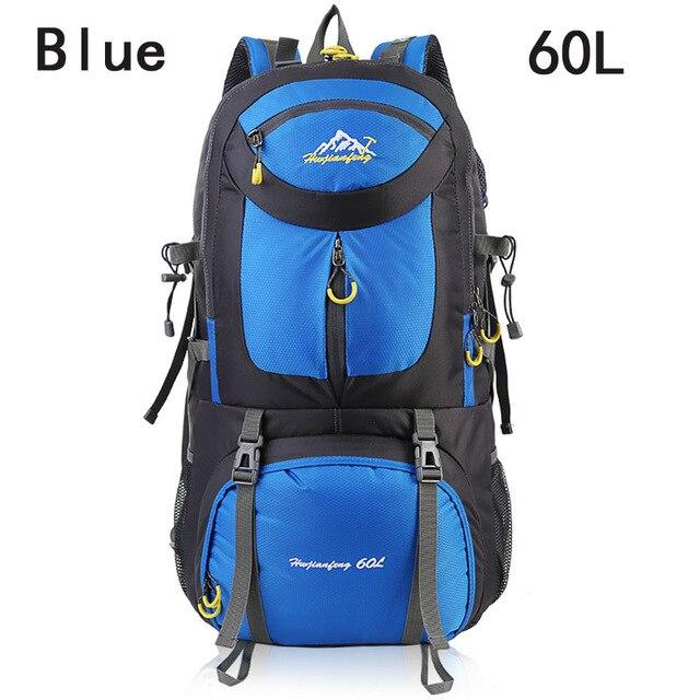 40L 50L 60L Outdoor Waterproof Bags Backpack Men Mountain Climbing Sports-Climbing Bags-ProfessionalSports Store-Blue 60L-50 - 70L-Bargain Bait Box