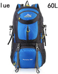 40L 50L 60L Outdoor Waterproof Bags Backpack Men Mountain Climbing Sports-Climbing Bags-ProfessionalSports Store-Blue 60L-50 - 70L-Bargain Bait Box