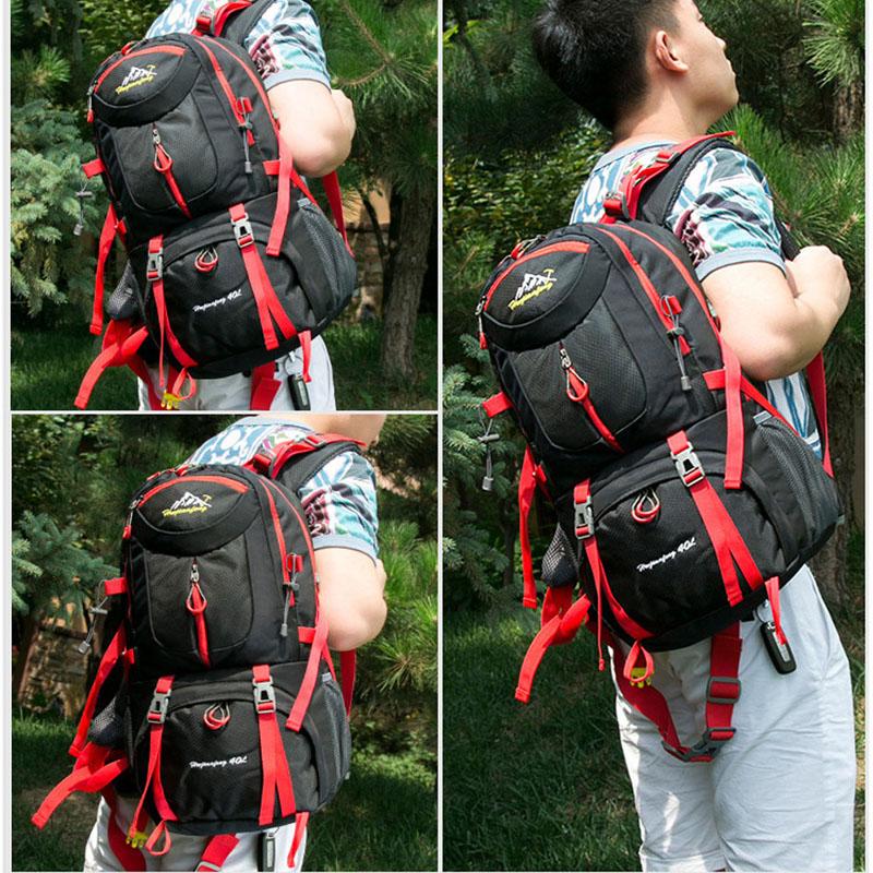 40L 50L 60L Outdoor Waterproof Bags Backpack Men Mountain Climbing Sports-Climbing Bags-ProfessionalSports Store-Orange 40L-50 - 70L-Bargain Bait Box