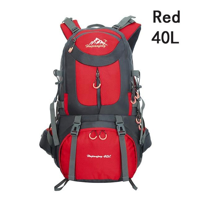 40L 50L 60L Outdoor Waterproof Bags Backpack Men Mountain Climbing Sports-Climbing Bags-ProfessionalSports Store-Red 40L-50 - 70L-Bargain Bait Box