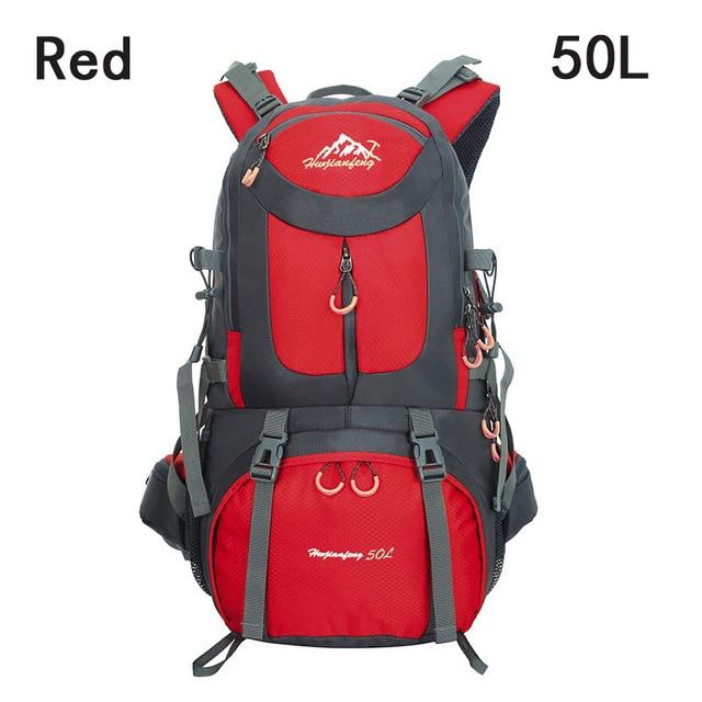 40L 50L 60L Outdoor Waterproof Bags Backpack Men Mountain Climbing Sports-Climbing Bags-ProfessionalSports Store-Red 50L-50 - 70L-Bargain Bait Box