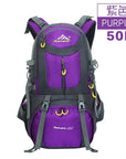 40L 50L Waterproof Hiker Wayfarer Backpack Mountain Climbing Bag Outdoor-ettosports Store-purple 50L-Bargain Bait Box