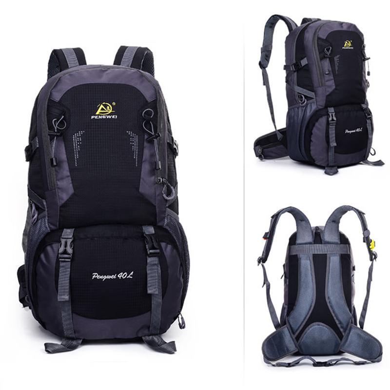 40L Camping Backpack Travel Sports Bag Large Capacity Men Rucksack Hiking-Under the Stars123-Black Color-Bargain Bait Box