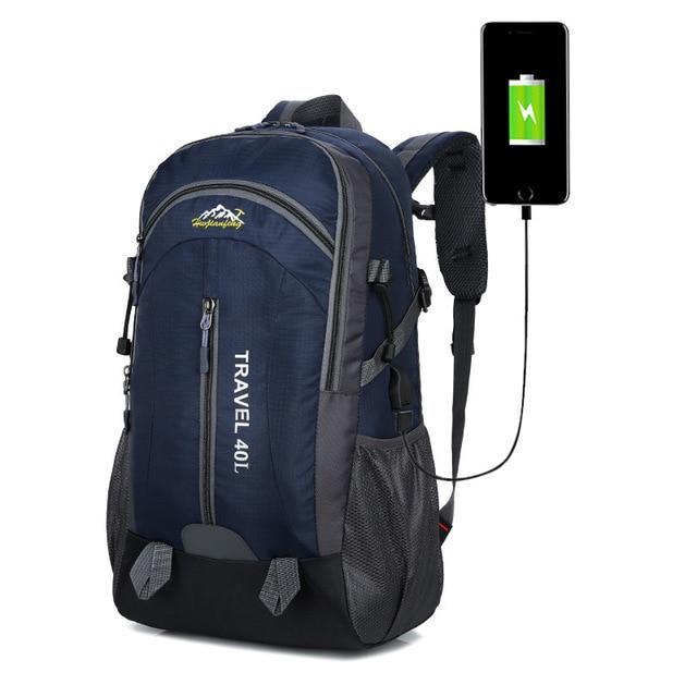 40L Waterproof Backpack Hiking Bag Men Rucksack Usb Charge Sports Bag-Backpacks-YZ House Store-Dark Blue-40L-Bargain Bait Box