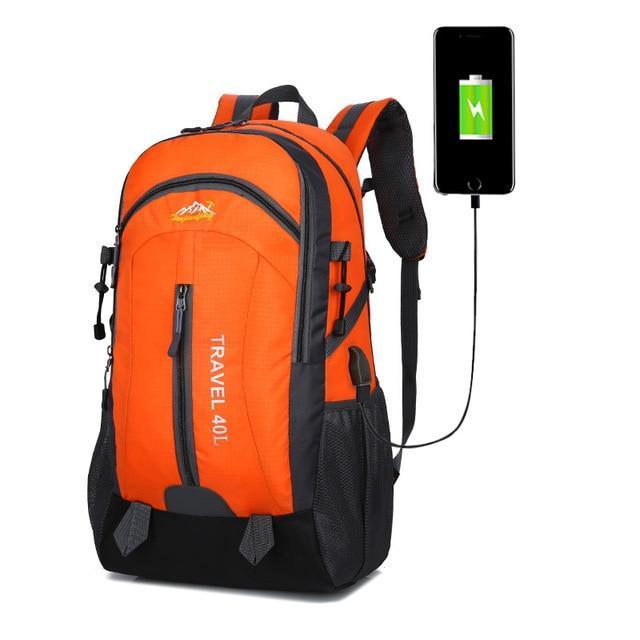 40L Waterproof Backpack Hiking Bag Men Rucksack Usb Charge Sports Bag-Backpacks-YZ House Store-Orange-40L-Bargain Bait Box