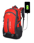 40L Waterproof Backpack Hiking Bag Men Rucksack Usb Charge Sports Bag-Backpacks-YZ House Store-Red-40L-Bargain Bait Box