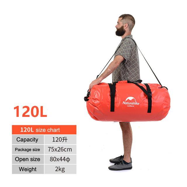 40L/60L/90L/120L Big Capacity Outdoor Waterproof Swimming Bags Lightweight-outdoor-discount Store-Orange 120L-Bargain Bait Box