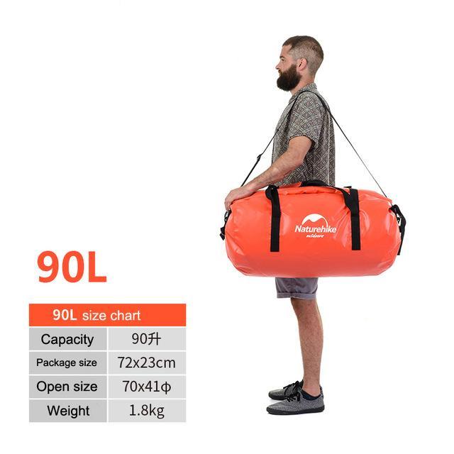 40L/60L/90L/120L Big Capacity Outdoor Waterproof Swimming Bags Lightweight-outdoor-discount Store-Orange 90L-Bargain Bait Box