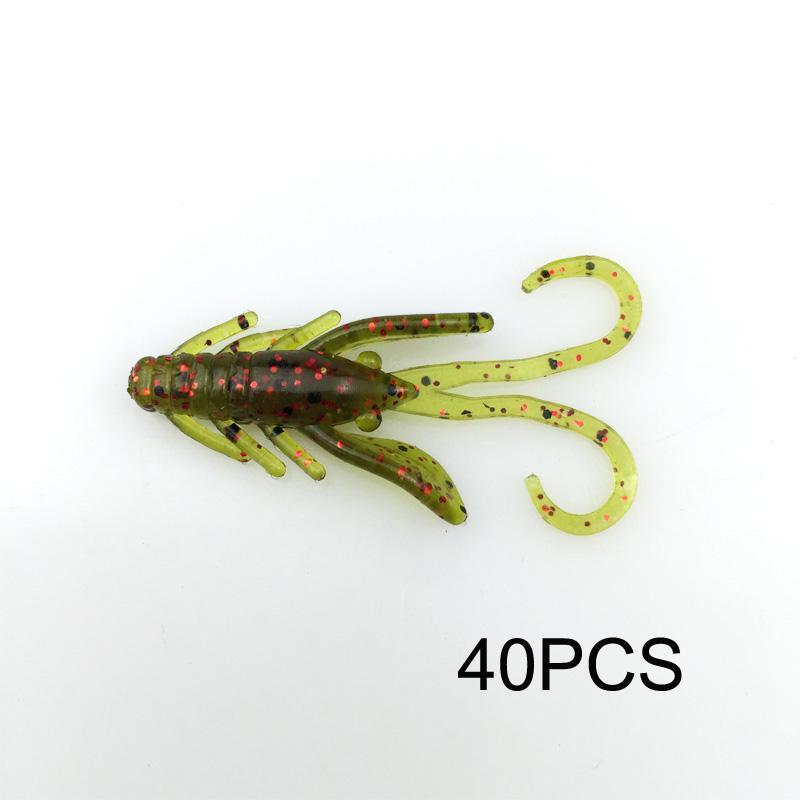 40Pcs/Lot Fishing Lure Soft 3.7Cm/0.8G Grub Artificial Trout Crankbait Panfish-Dreamer Zhou&#39;store-color A-Bargain Bait Box