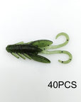 40Pcs/Lot Fishing Lure Soft 3.7Cm/0.8G Grub Artificial Trout Crankbait Panfish-Dreamer Zhou'store-color E-Bargain Bait Box