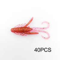 40Pcs/Lot Fishing Lure Soft 3.7Cm/0.8G Grub Artificial Trout Crankbait Panfish-Dreamer Zhou'store-color J-Bargain Bait Box