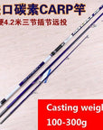 4.2M Casting Wt 100-300(200)G 3 Sections European Surfcasting Rod Carbon Fishing-Baitcasting Rods-Asian fishing Store-Blue-Bargain Bait Box