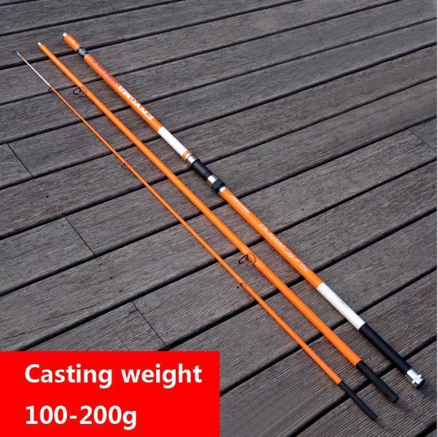 4.2M Casting Wt 100-300(200)G 3 Sections European Surfcasting Rod Carbon Fishing-Baitcasting Rods-Asian fishing Store-Orange-Bargain Bait Box
