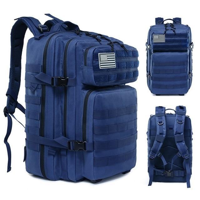 45L Man/Women Hiking Trekking Bag Military Tactical Backpack Army Waterproof-Climbing Bags-Outdoor Explorer Club Store-Blue-China-Bargain Bait Box