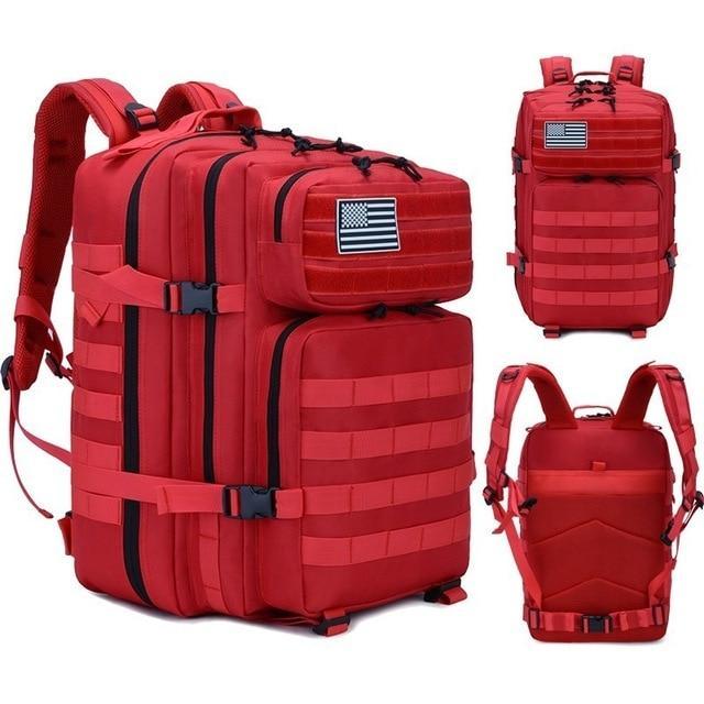 45L Man/Women Hiking Trekking Bag Military Tactical Backpack Army Waterproof-Climbing Bags-Outdoor Explorer Club Store-Red-China-Bargain Bait Box