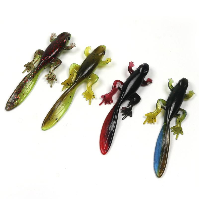 4Pcs 8Cm/3.8G Multicolor Lizard Soft Fishing Gecko Bait Plastic-Lizards-Bargain Bait Box-Bargain Bait Box