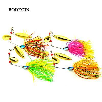 4Pcs S Lures Sinking 17G Spinnersspoon Bait Tackle Baits Metal Sequins-Spinnerbaits-Bargain Bait Box-Mixed color 4PCS-Bargain Bait Box