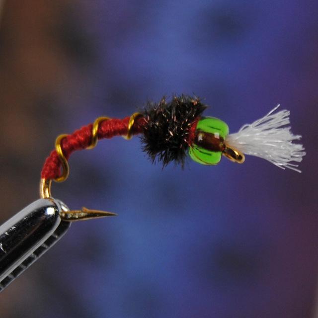 4Pcs Beadhead Nymph Chironomids Emergers Midge Fly Fishing Bait Trout Bluegill-Flies-Bargain Bait Box-red 4pcs-Bargain Bait Box