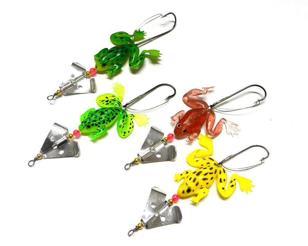 4Pcs Rubber Frog Soft Fishing Lures 6G Bass Crankbait Spinnerbait Fishing Tackle-Dream Fishing Tackle-Bargain Bait Box