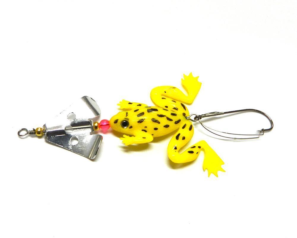 4Pcs Rubber Frog Soft Fishing Lures 6G Bass Crankbait Spinnerbait Fishing Tackle-Dream Fishing Tackle-Bargain Bait Box