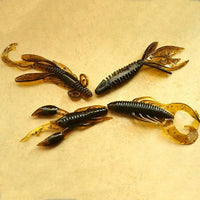 4Pcs Worm Fishing Attractive Soft Shrimp Lifelike Wobbler Swivel Artificial Bait-Ziyaco Online Store-Bargain Bait Box