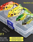 4Pcs/Box Ray Frog Soft Fishing Lures 6G 9G 13G Double Hooks Top Water Ray Frog-DONQL Store-2pcs 6g and 2pcs 13g-Bargain Bait Box