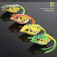 4Pcs/Box Ray Frog Soft Fishing Lures 6G 9G 13G Double Hooks Top Water Ray Frog-DONQL Store-4 pcs 6g-Bargain Bait Box
