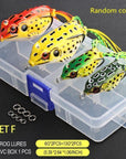 4Pcs/Box Soft Frog Fishing Lures Double Hooks 6G 9G 13G Top Water Ray Frog-DONQL Store-2pcs 6g and 2pcs 13g-Bargain Bait Box