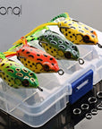 4Pcs/Box Soft Frog Fishing Lures Double Hooks 6G 9G 13G Top Water Ray Frog-DONQL Store-4 pcs 6g-Bargain Bait Box