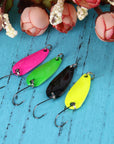 4Pcs/Set 30Mm Metal Spoon Fishing Lure Hard Bait Fishing Tackle 2.5G With 4-easygoing4-Bargain Bait Box
