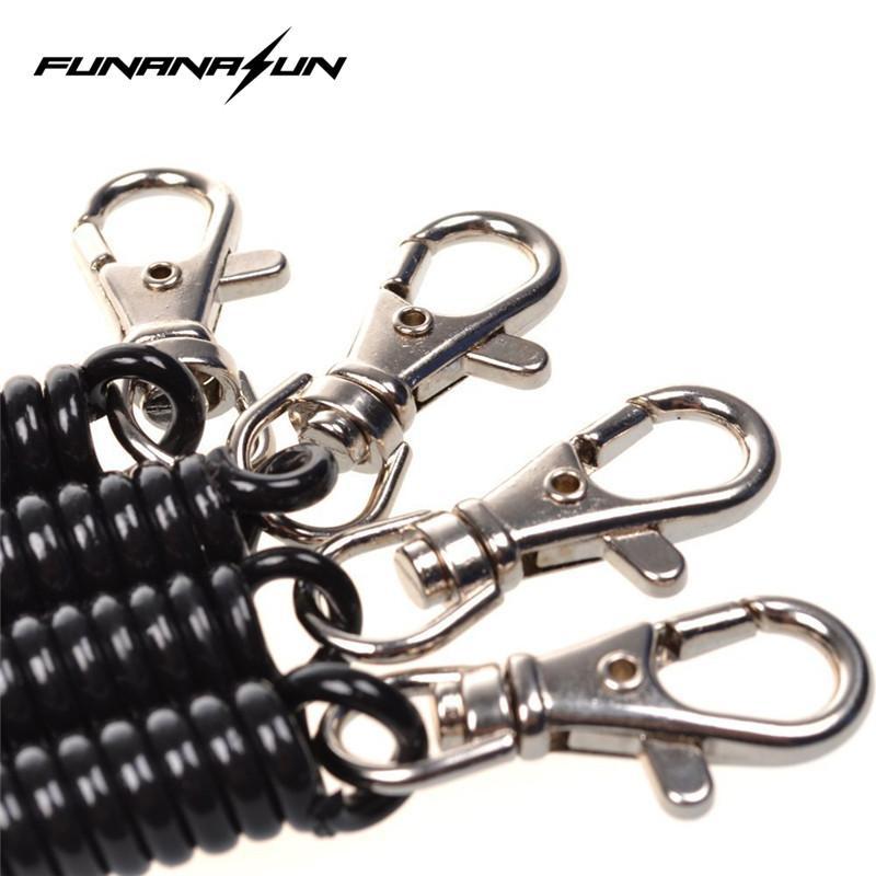 4Pcs/Set Plastic Spring Elastic Keychain Key Cellphone Snap Hook Cord-Funanasun Store-Bargain Bait Box
