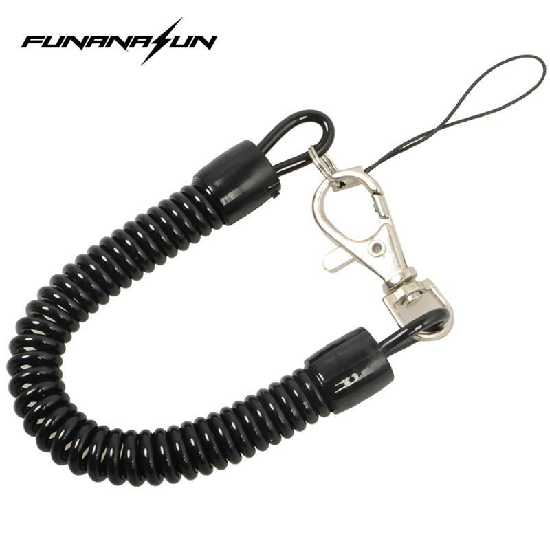 4Pcs/Set Plastic Spring Elastic Keychain Key Cellphone Snap Hook Cord-Funanasun Store-Bargain Bait Box