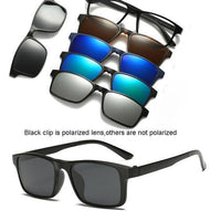 5 Lenes Magnet Sunglasses Clip Mirrored Clip On Sunglasses Clip On Glasses Men-Polarized Sunglasses-Bargain Bait Box-2247A-Bargain Bait Box