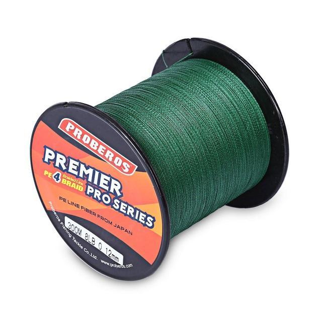 5 Colors 300M Pe Braided Fishing Line 4 Stands 6Lbs To 80Lb Super Strong Fishing-Shenzhen Outdoor Fishing Tools Store-Green-0.4-Bargain Bait Box