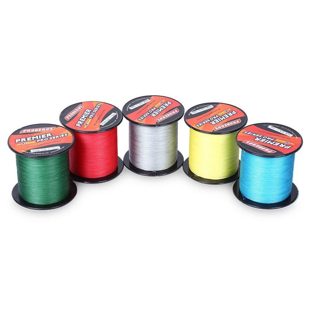 5 Colors 300M Pe Braided Fishing Line 4 Stands 6Lbs To 80Lb Super Strong Fishing-Shenzhen Outdoor Fishing Tools Store-Yellow-0.4-Bargain Bait Box