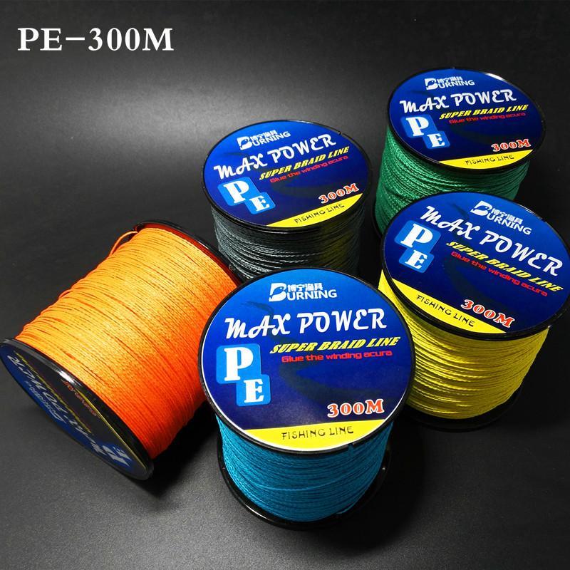 5 Colors Max Power Super Strong 300M 330Yards Pe Braided Fishing Line 4 Stands-ACEXPNM Angler &amp; Cyclist&#39;s Store-Yellow-0.4-Bargain Bait Box