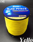 5 Colors Max Power Super Strong 300M 330Yards Pe Braided Fishing Line 4 Stands-ACEXPNM Angler & Cyclist's Store-Yellow-0.4-Bargain Bait Box