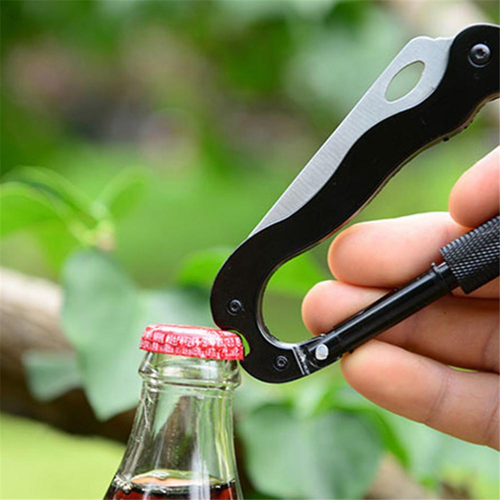 5 In 1 Outdoor Survival Carabiner Multifunctional Hiking Foldable Knife-HimanJie Store-Bargain Bait Box