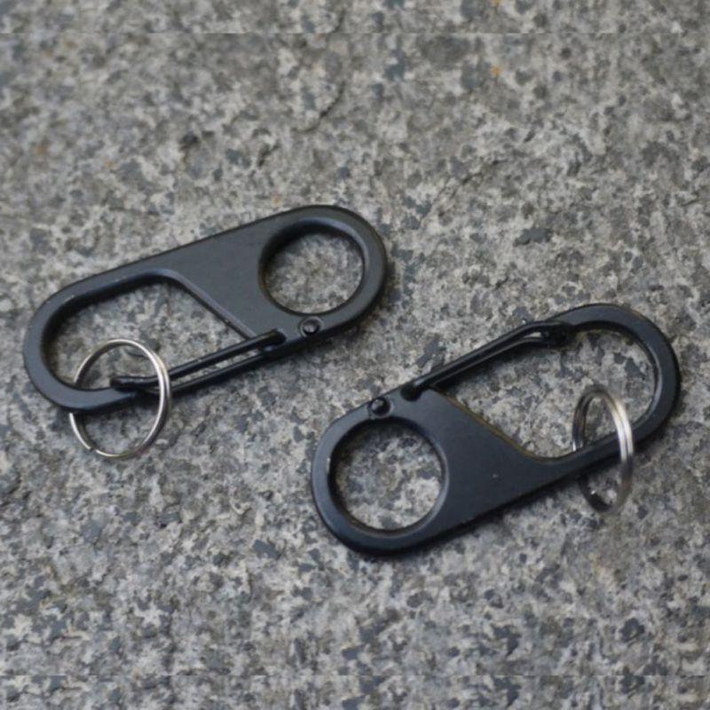 5 Pcs/Lot Outdoor Camping Snap Safety Hook Stainless Steel Carabiner Key Chain-Younger Climb Store-Silver-Bargain Bait Box