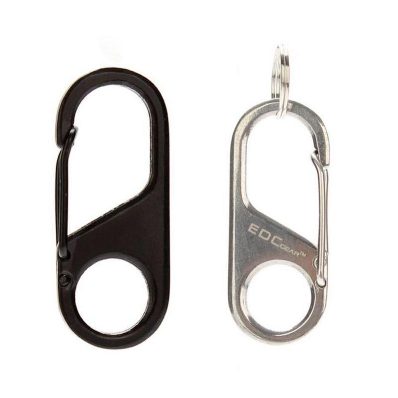 5 Pcs/Lot Outdoor Camping Snap Safety Hook Stainless Steel Carabiner Key Chain-Younger Climb Store-Silver-Bargain Bait Box
