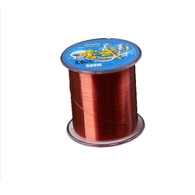 500 Meters Full Submerged Solid Lures Fishing Line Sea Fishing Rod Main Line And-Outdoor Sports &amp; fishing gear-red coffee-0.4-Bargain Bait Box