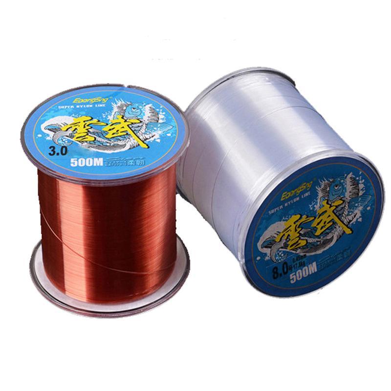 500 Meters Full Submerged Solid Lures Fishing Line Sea Fishing Rod Main Line And-Outdoor Sports &amp; fishing gear-Transparent-0.4-Bargain Bait Box
