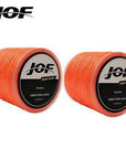 500M 2Pcs Jof 8 Strands Super Strong Pe Braided Fishing Line 15 20 30 40 50 60-HD Outdoor Equipment Store-Orange-1.0-Bargain Bait Box