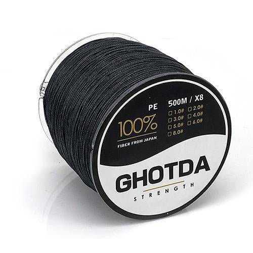 500M 8 Strands Fishing Line Multifilament Pe Line 8 Weaves Strong Braided Wire-HD Outdoor Equipment Store-Black-1.0-Bargain Bait Box