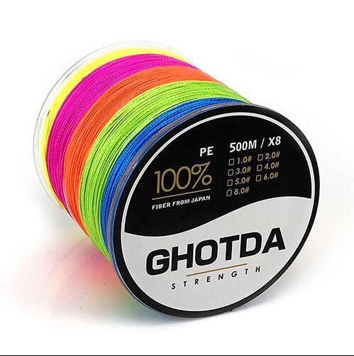 500M 8 Strands Fishing Line Multifilament Pe Line 8 Weaves Strong Braided Wire-HD Outdoor Equipment Store-Multicolor-1.0-Bargain Bait Box