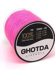 500M 8 Strands Fishing Line Multifilament Pe Line 8 Weaves Strong Braided Wire-HD Outdoor Equipment Store-Pink-1.0-Bargain Bait Box
