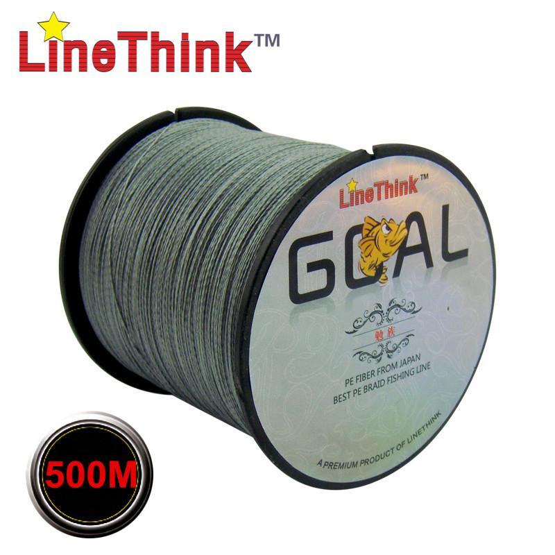 500M Brand Linethink Goal Japan Multifilament 100% Pe Braided Fishing Line 6Lb-LINETHINK official store-White-0.4-Bargain Bait Box